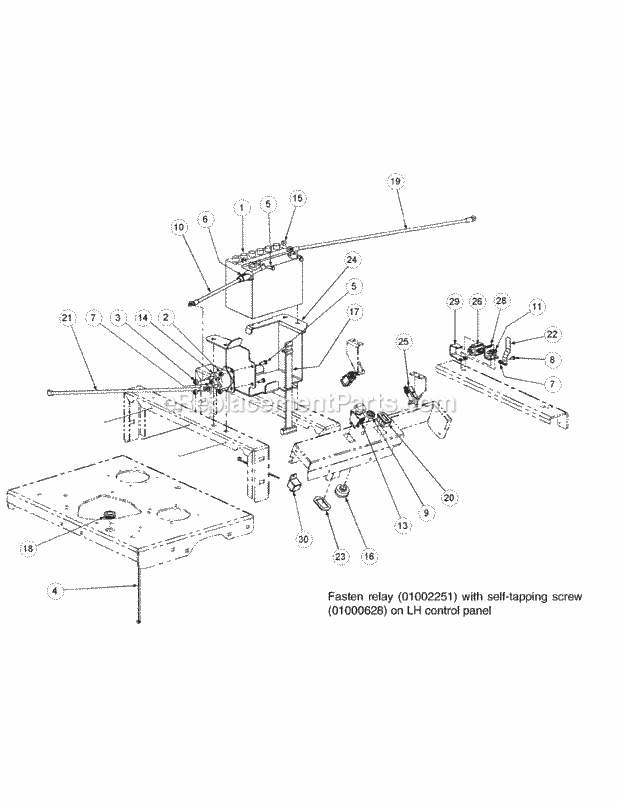 Electrical Assembly Kawasaki Diagram and Parts List for M54-KW 53DB5DBW750-23-HP Cub Cadet Lawn Tractor